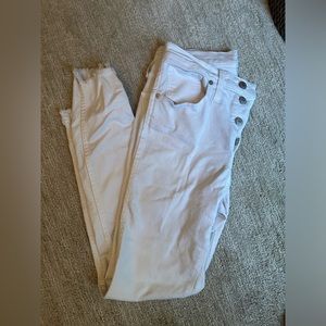 EUC Madewell 10” High Rise White Skinny Jeans (Size 28)